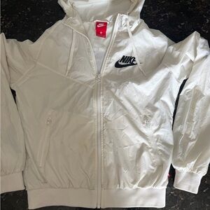 Nike White Zip-Up Jacket
